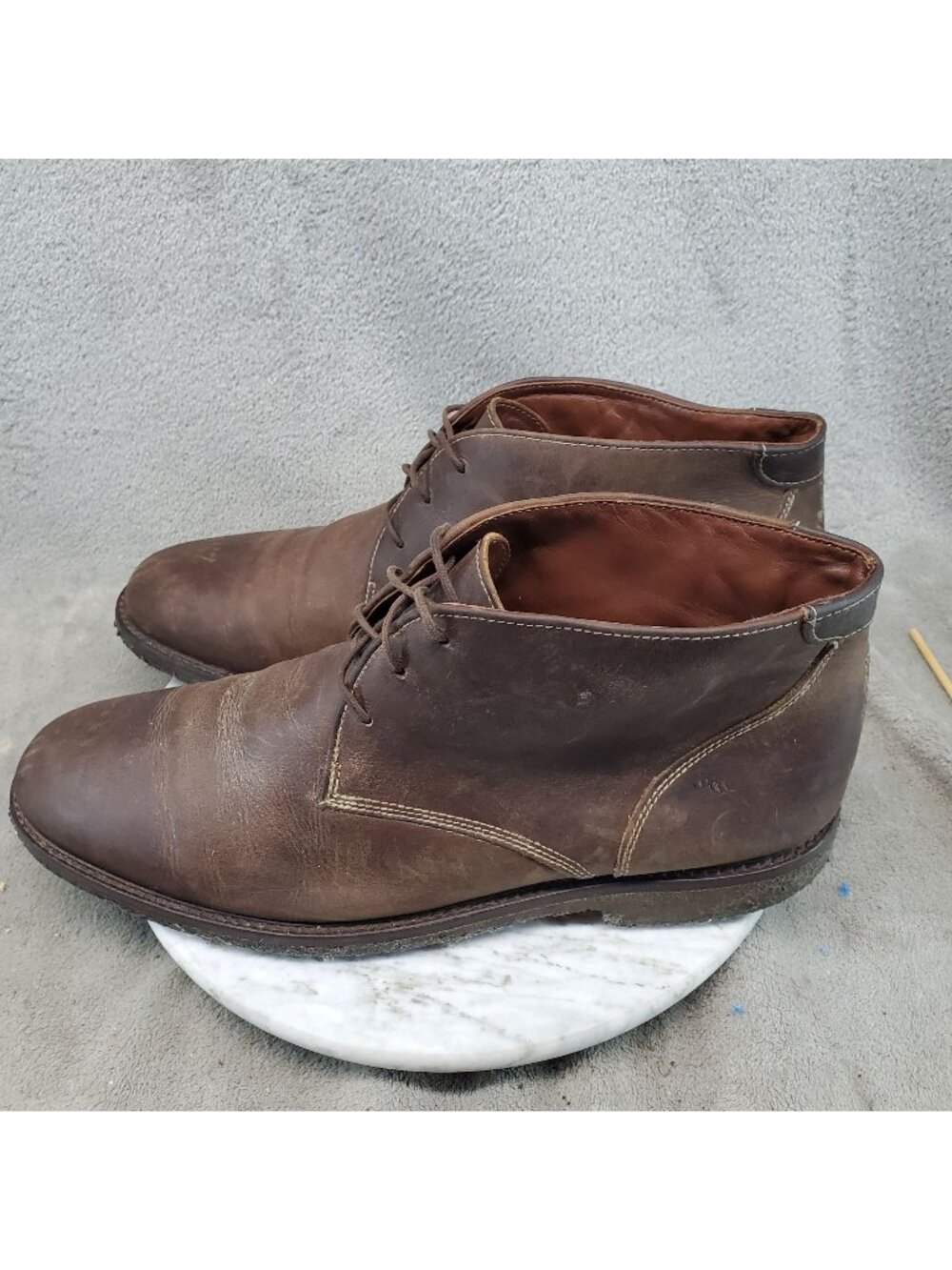 Johnston & Murphy Shoes Mens Size 13 Copeland Brown Leather Chukka Boots *Read*